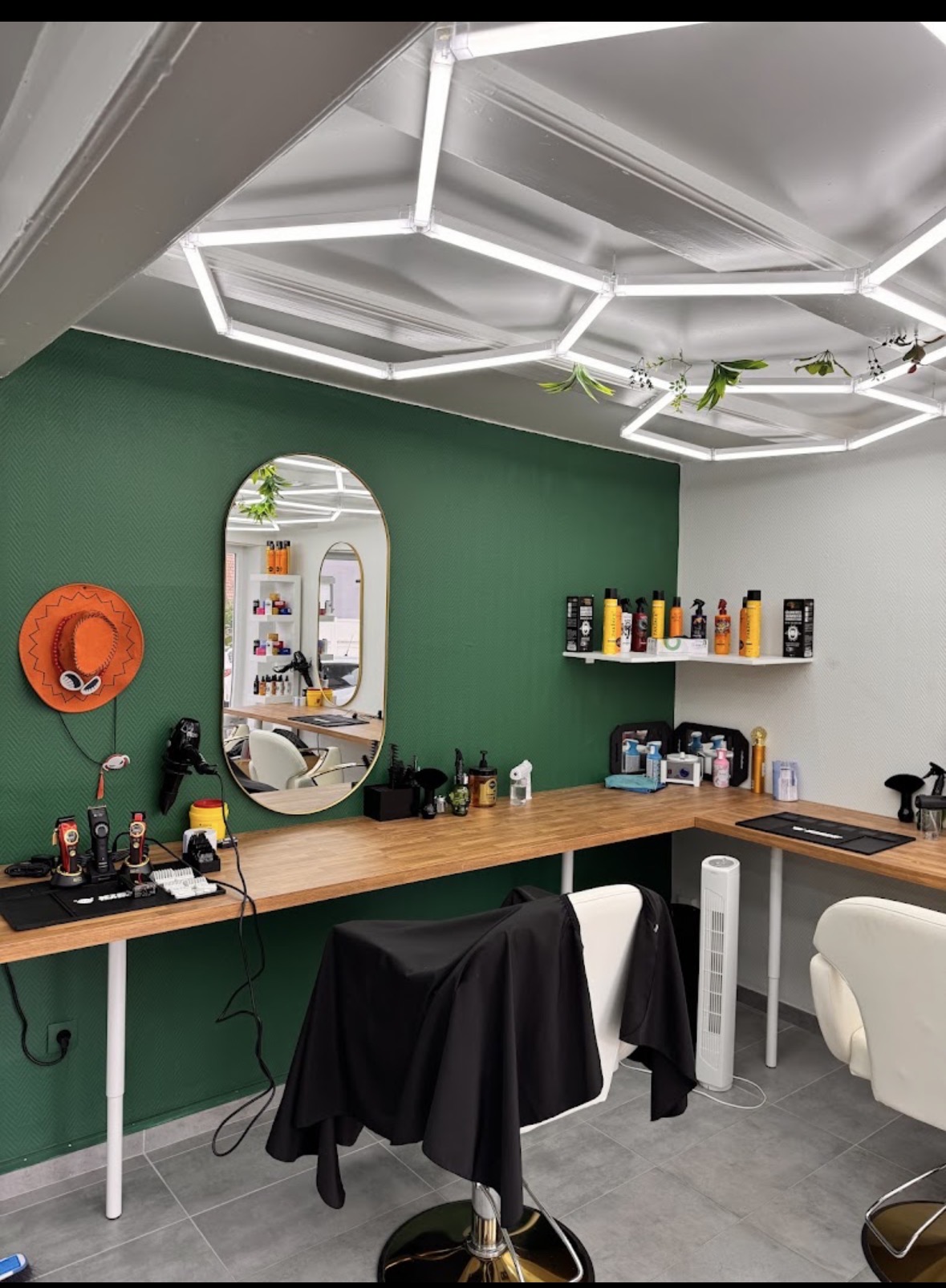 L'intérieur du salon Ace Barber à Reichstett